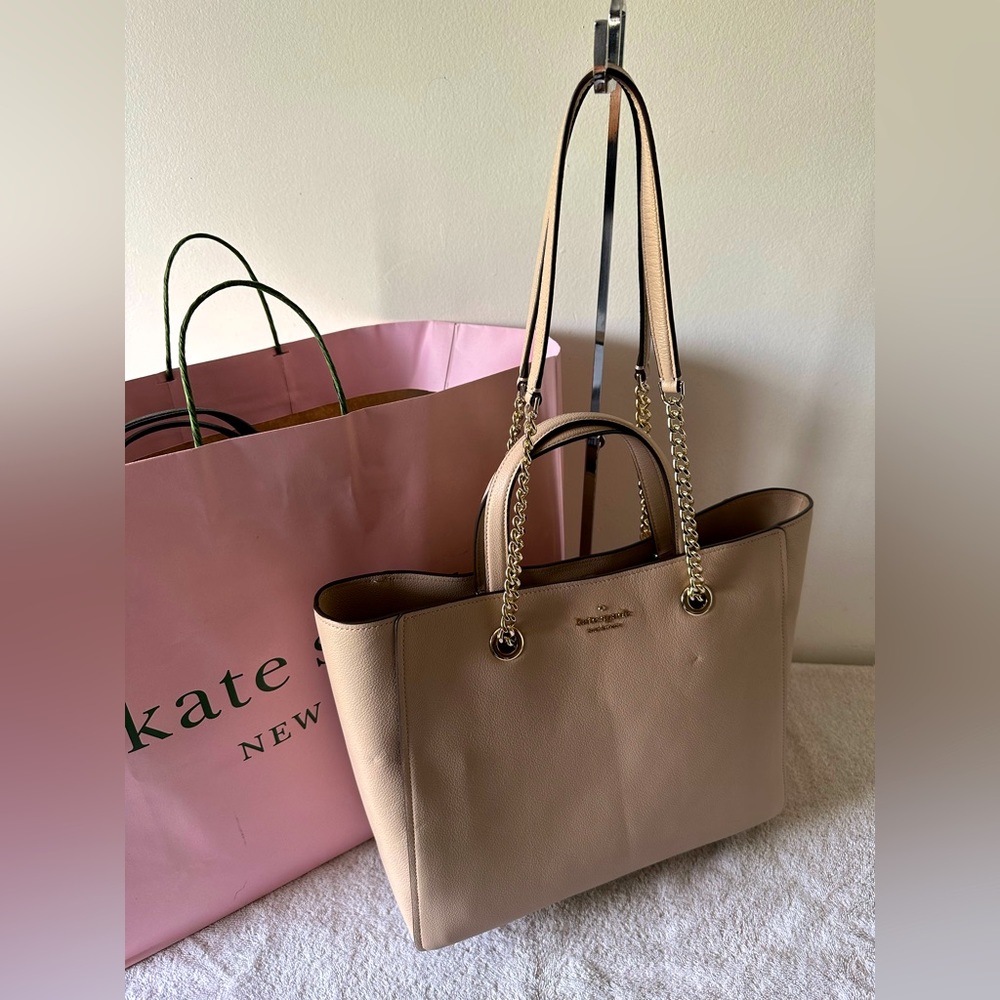 Kate Spade Infinite Triple Compartment Tote Large Beige